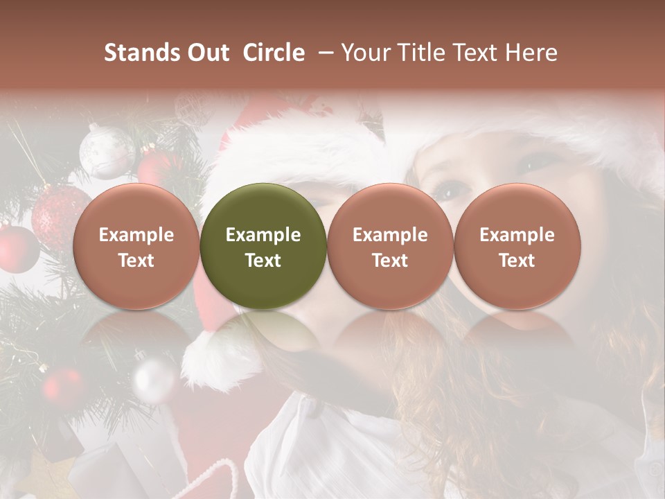 Female Christmas Tree Play PowerPoint Template