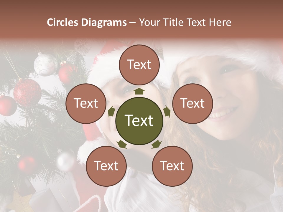 Female Christmas Tree Play PowerPoint Template