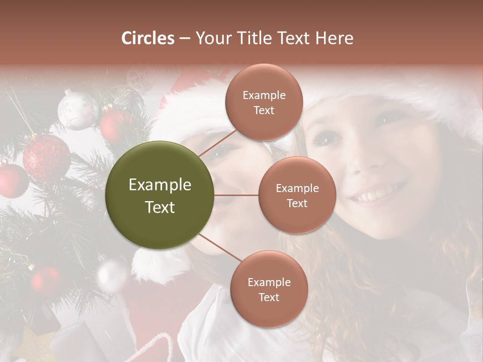 Female Christmas Tree Play PowerPoint Template