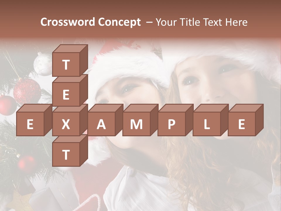 Female Christmas Tree Play PowerPoint Template