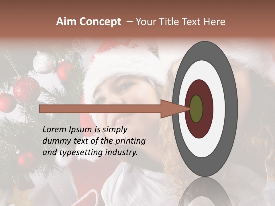 Female Christmas Tree Play PowerPoint Template