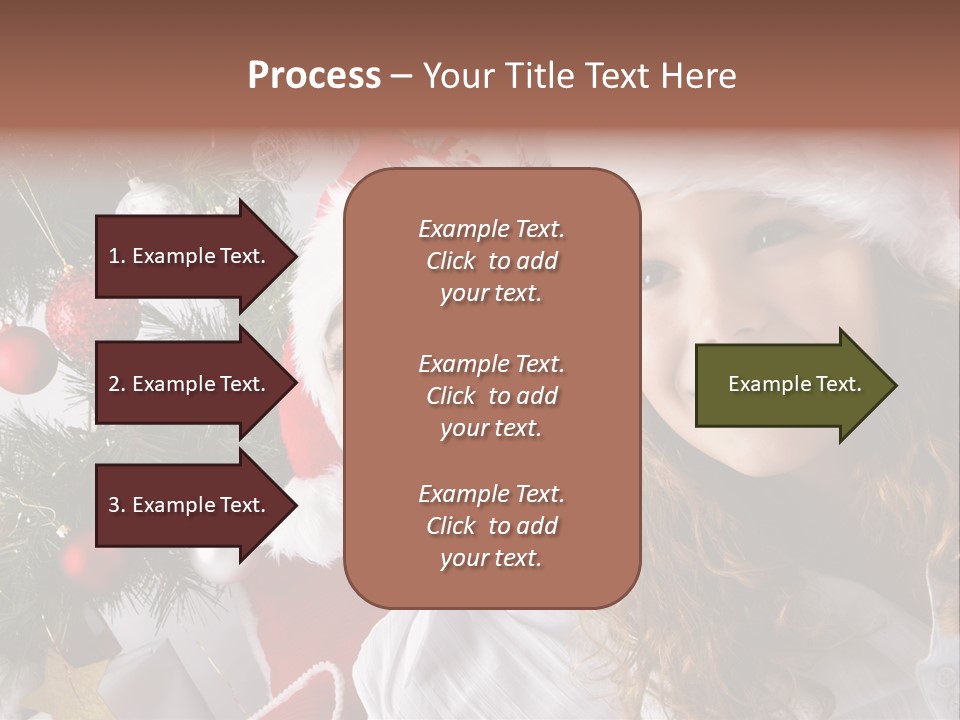 Female Christmas Tree Play PowerPoint Template