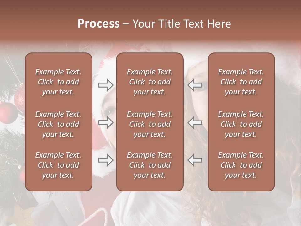 Female Christmas Tree Play PowerPoint Template