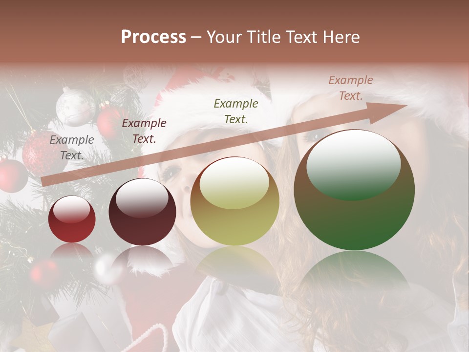 Female Christmas Tree Play PowerPoint Template