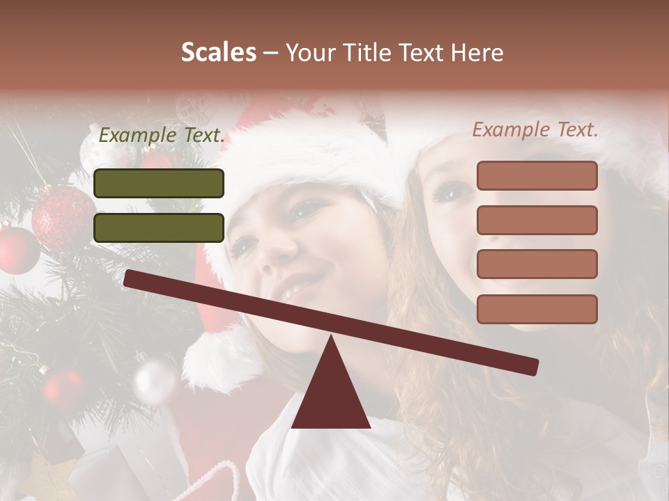 Female Christmas Tree Play PowerPoint Template