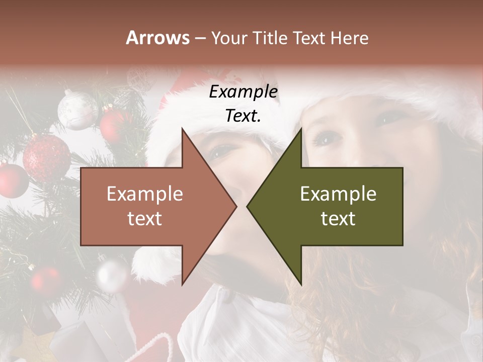 Female Christmas Tree Play PowerPoint Template