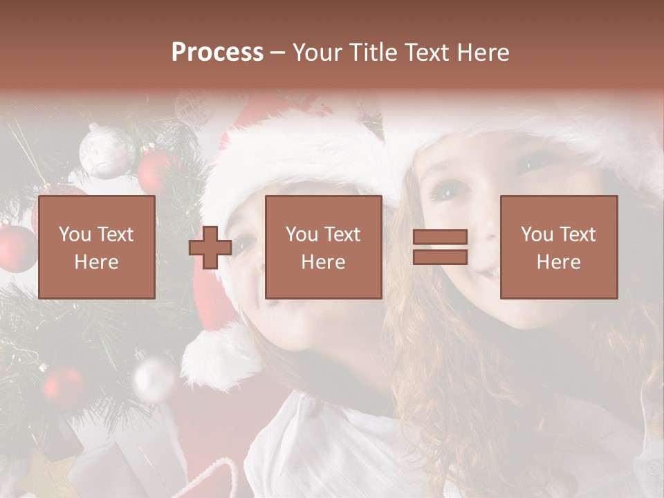 Female Christmas Tree Play PowerPoint Template