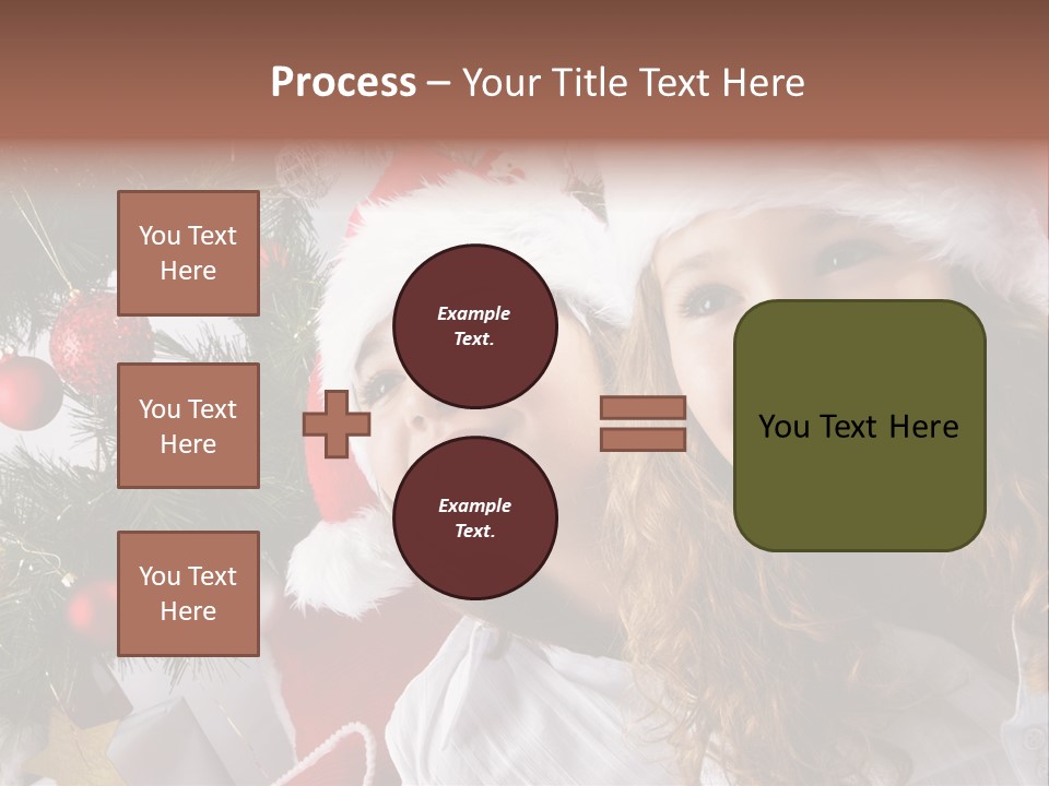 Female Christmas Tree Play PowerPoint Template
