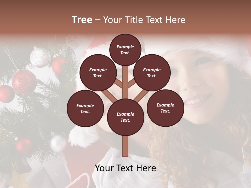 Female Christmas Tree Play PowerPoint Template
