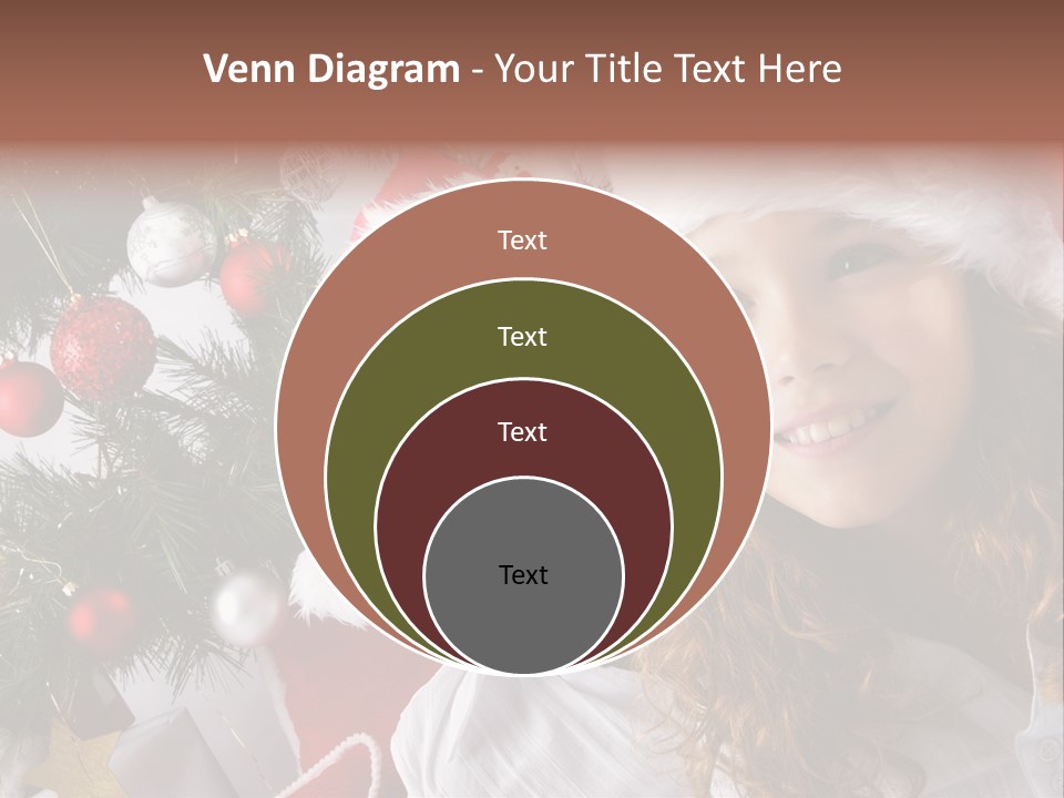 Female Christmas Tree Play PowerPoint Template