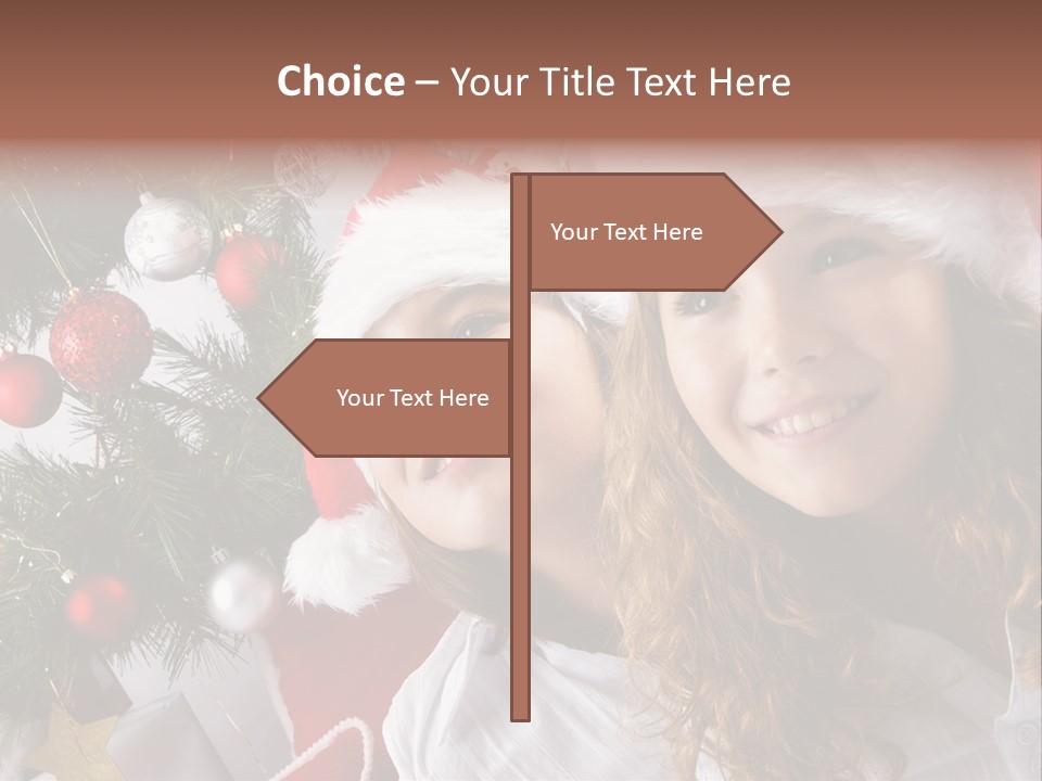Female Christmas Tree Play PowerPoint Template