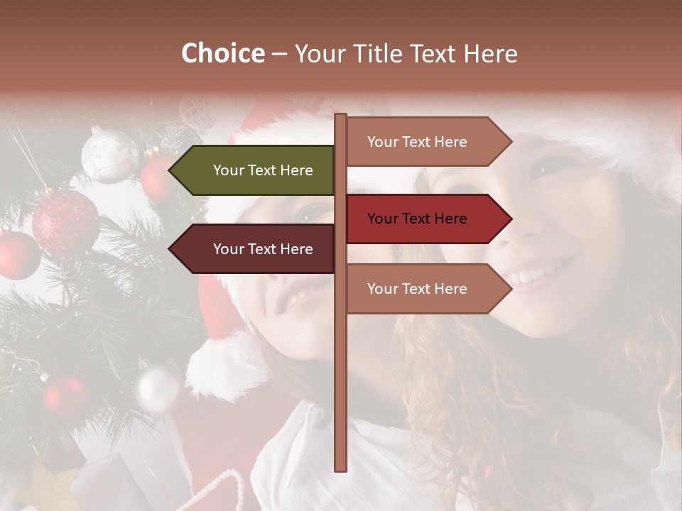 Female Christmas Tree Play PowerPoint Template