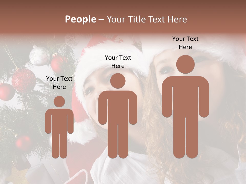 Female Christmas Tree Play PowerPoint Template