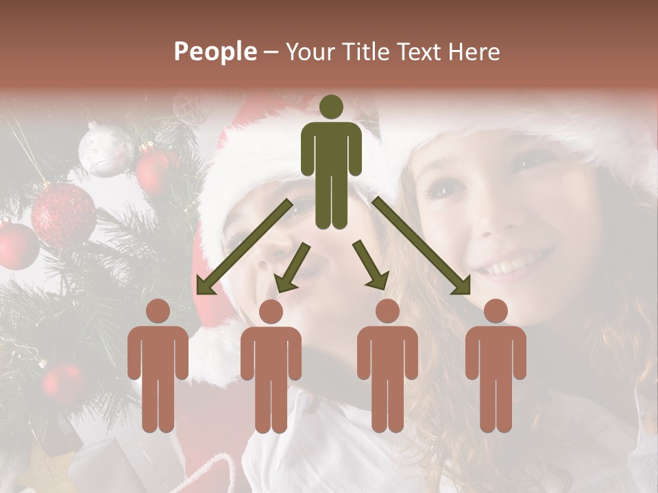 Female Christmas Tree Play PowerPoint Template