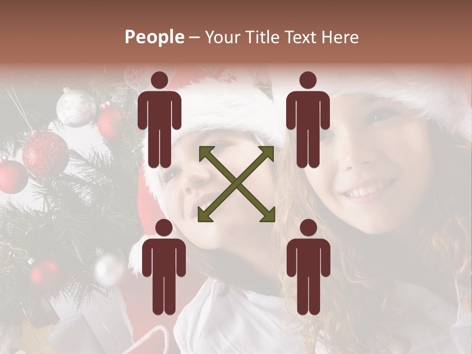 Female Christmas Tree Play PowerPoint Template