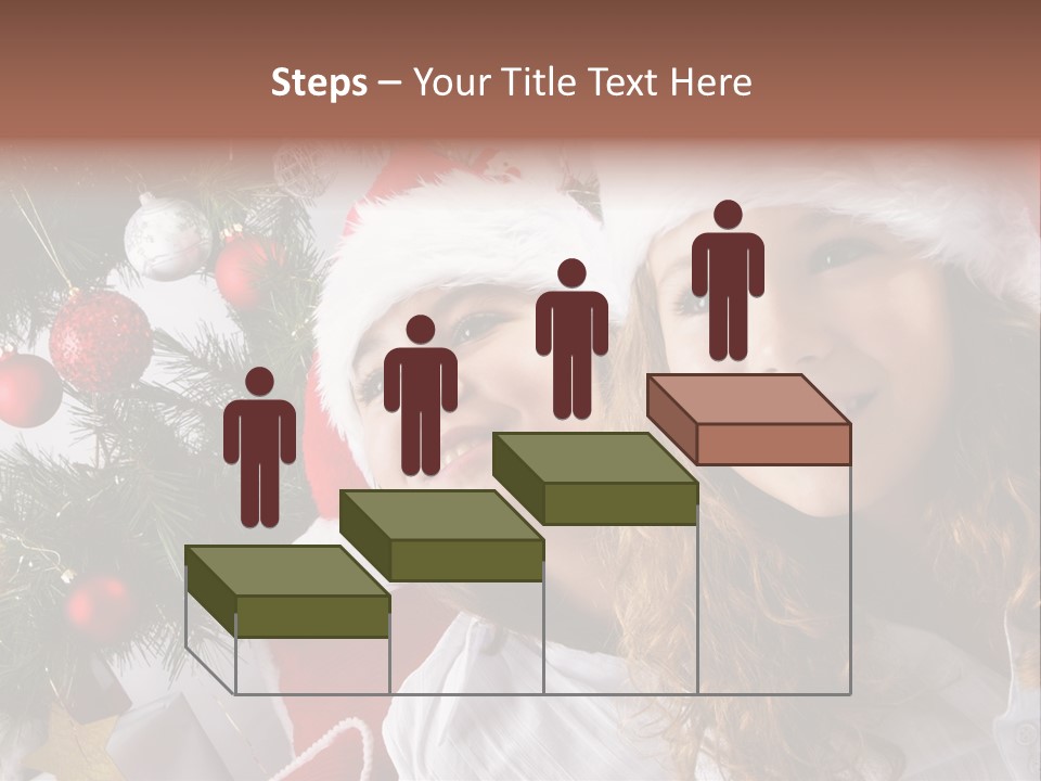 Female Christmas Tree Play PowerPoint Template