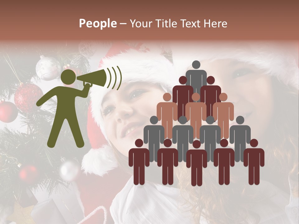 Female Christmas Tree Play PowerPoint Template