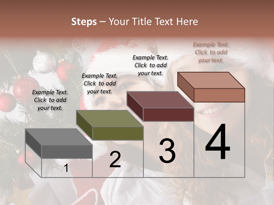 Female Christmas Tree Play PowerPoint Template