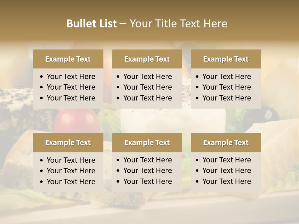 Alimentation Cheese Gastronomy PowerPoint Template