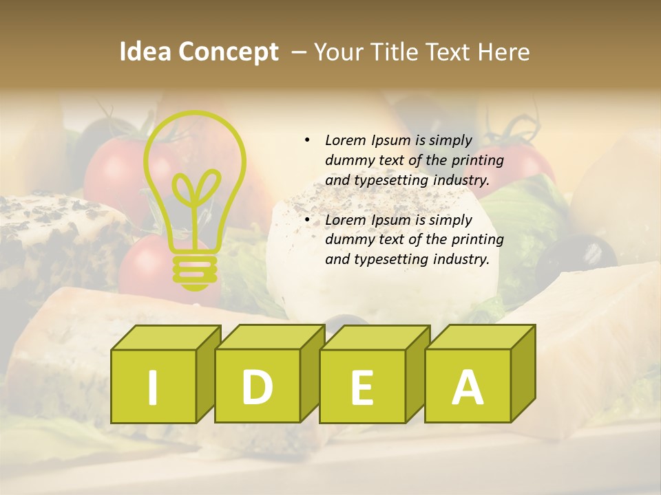 Alimentation Cheese Gastronomy PowerPoint Template