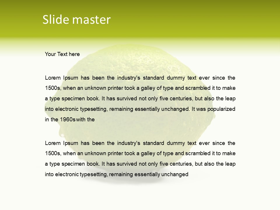 Yellow Close Isolated PowerPoint Template