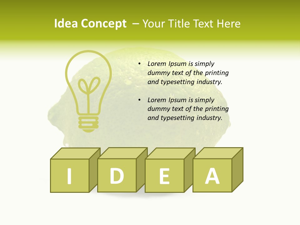 Yellow Close Isolated PowerPoint Template
