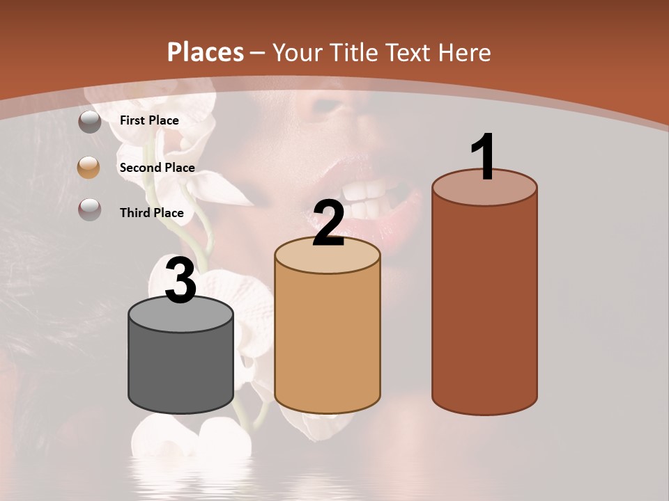 Attractive Orchid Hair PowerPoint Template