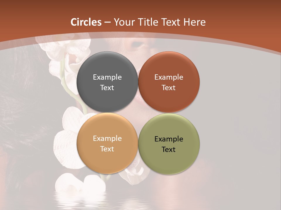 Attractive Orchid Hair PowerPoint Template