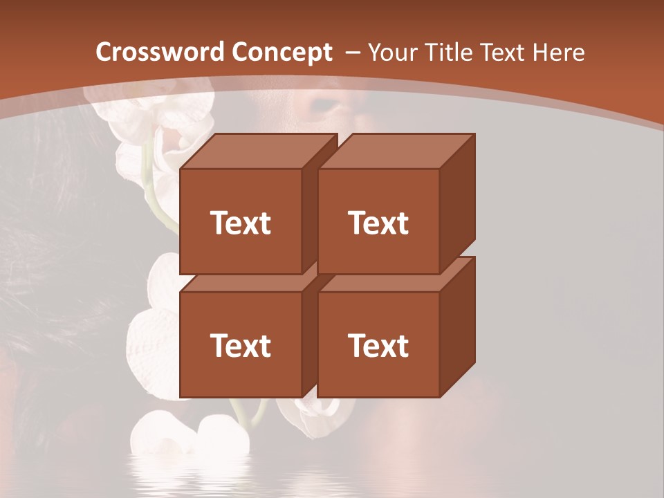 Attractive Orchid Hair PowerPoint Template