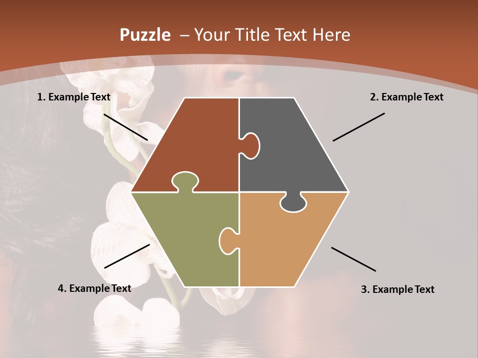 Attractive Orchid Hair PowerPoint Template