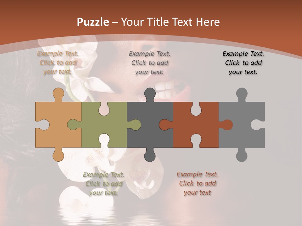 Attractive Orchid Hair PowerPoint Template