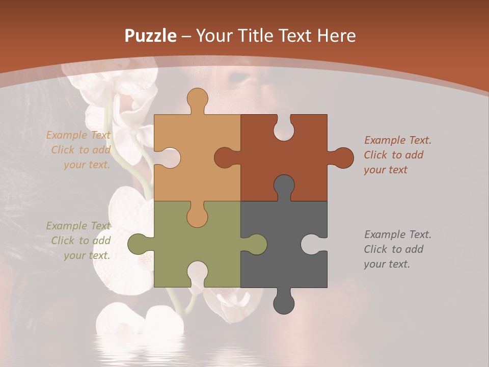 Attractive Orchid Hair PowerPoint Template