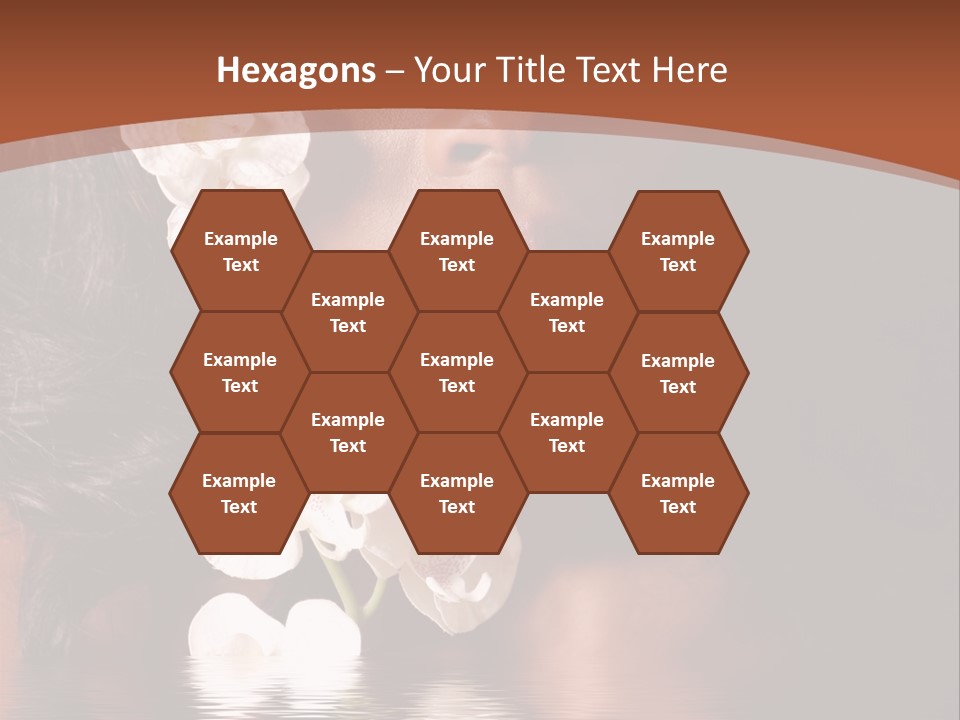 Attractive Orchid Hair PowerPoint Template