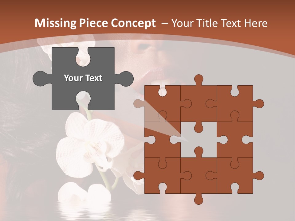 Attractive Orchid Hair PowerPoint Template