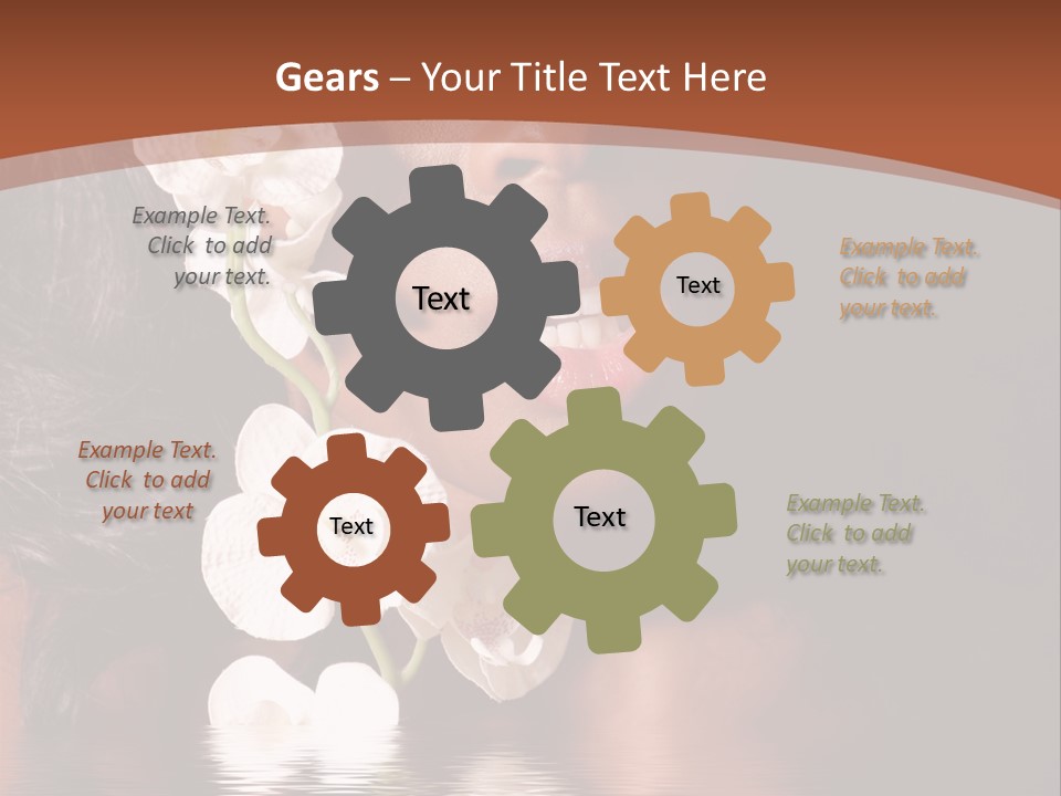 Attractive Orchid Hair PowerPoint Template