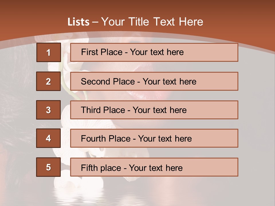 Attractive Orchid Hair PowerPoint Template
