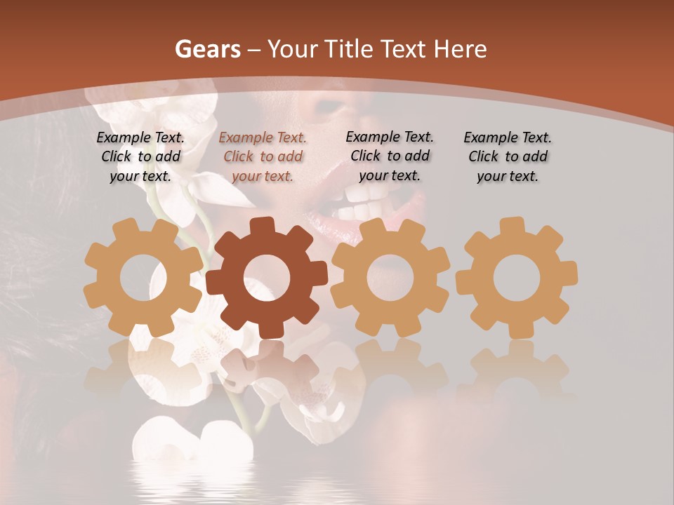 Attractive Orchid Hair PowerPoint Template