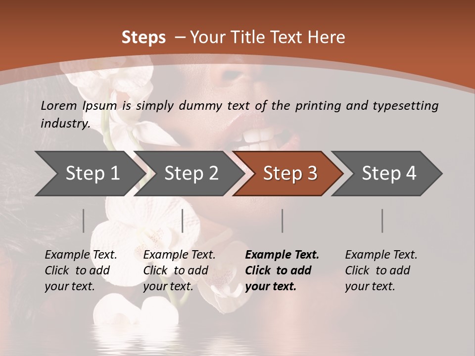 Attractive Orchid Hair PowerPoint Template