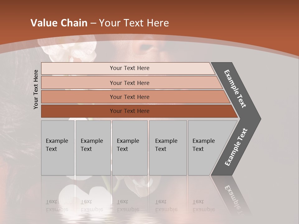 Attractive Orchid Hair PowerPoint Template