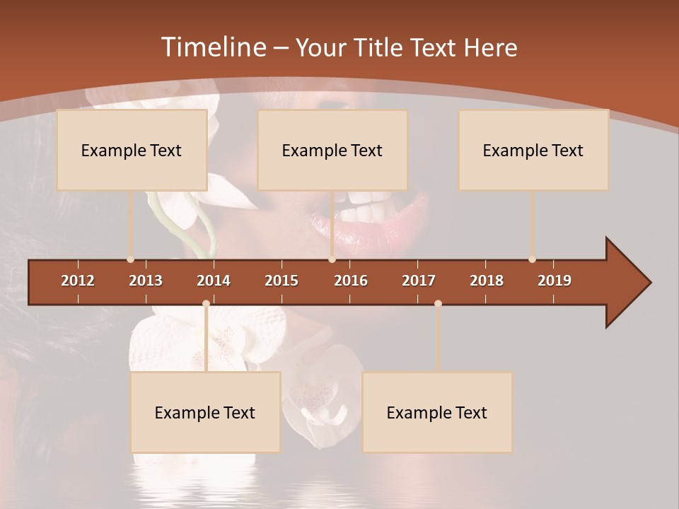 Attractive Orchid Hair PowerPoint Template