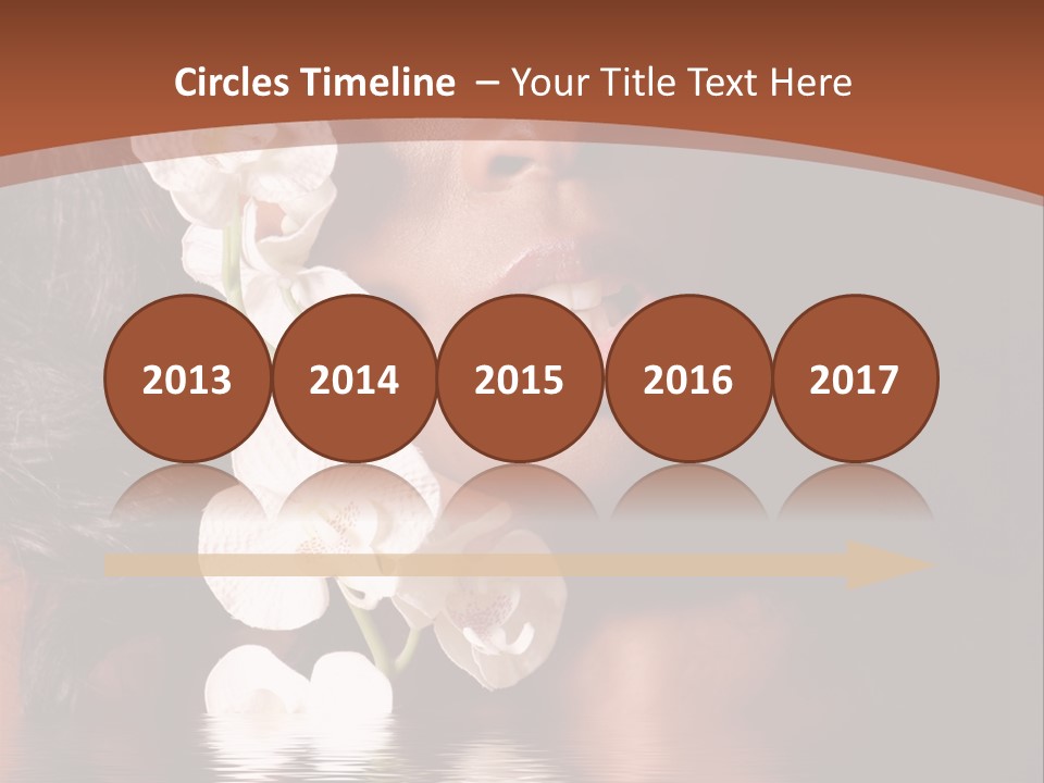 Attractive Orchid Hair PowerPoint Template