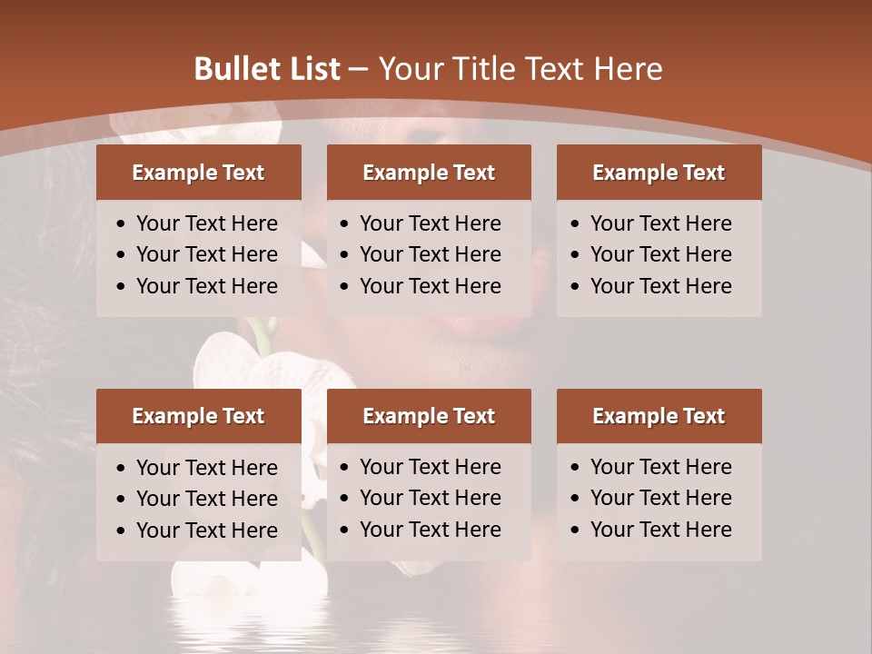 Attractive Orchid Hair PowerPoint Template