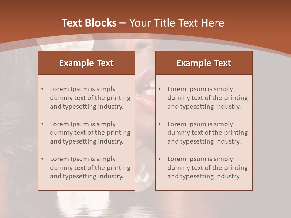 Attractive Orchid Hair PowerPoint Template