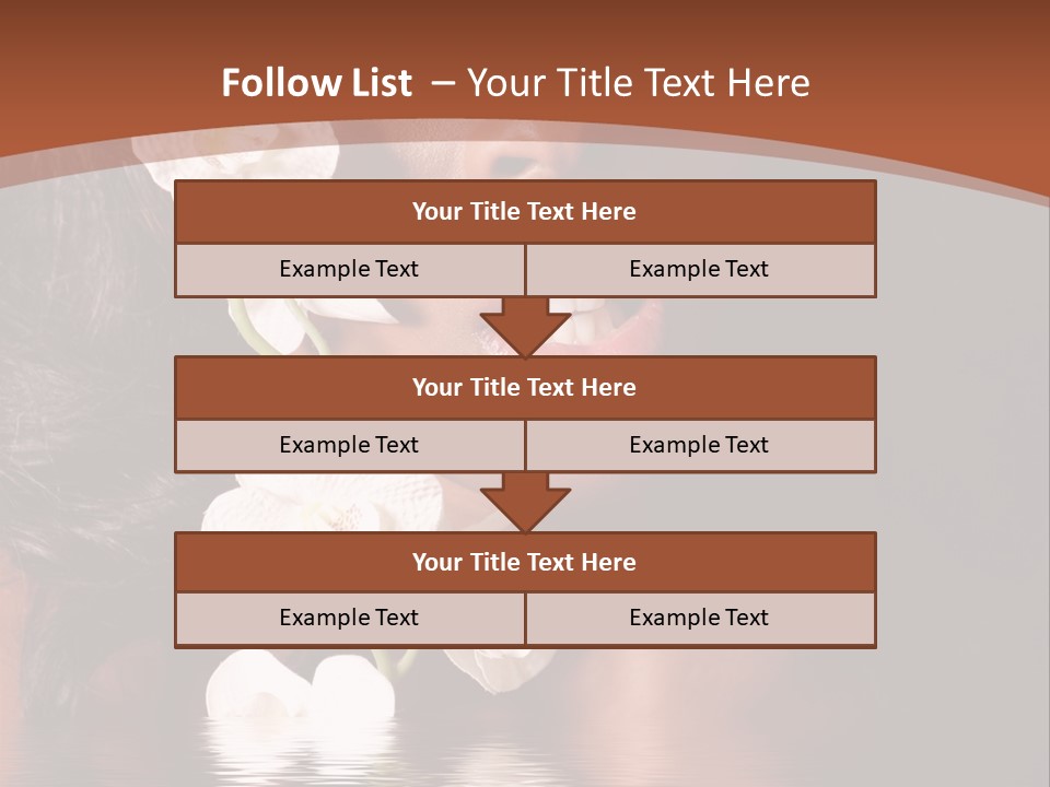 Attractive Orchid Hair PowerPoint Template