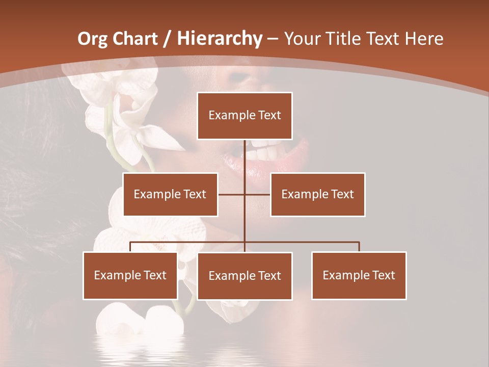 Attractive Orchid Hair PowerPoint Template