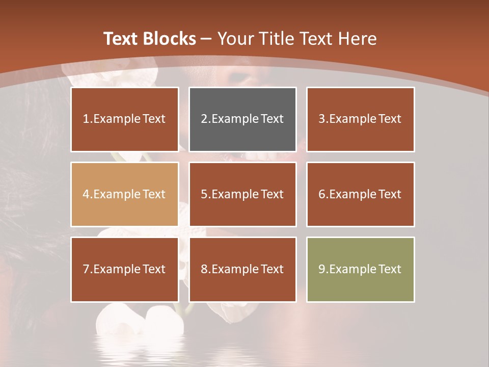 Attractive Orchid Hair PowerPoint Template