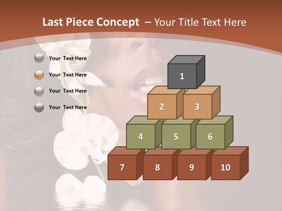 Attractive Orchid Hair PowerPoint Template