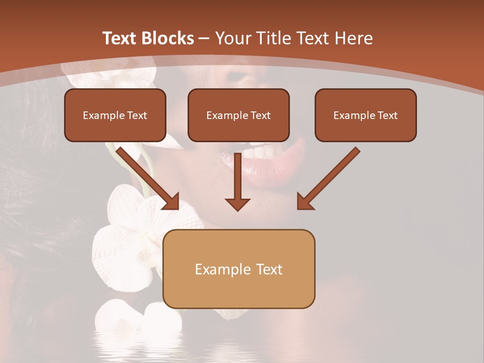 Attractive Orchid Hair PowerPoint Template