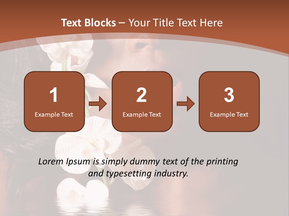 Attractive Orchid Hair PowerPoint Template