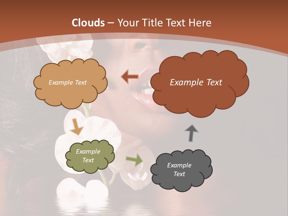 Attractive Orchid Hair PowerPoint Template